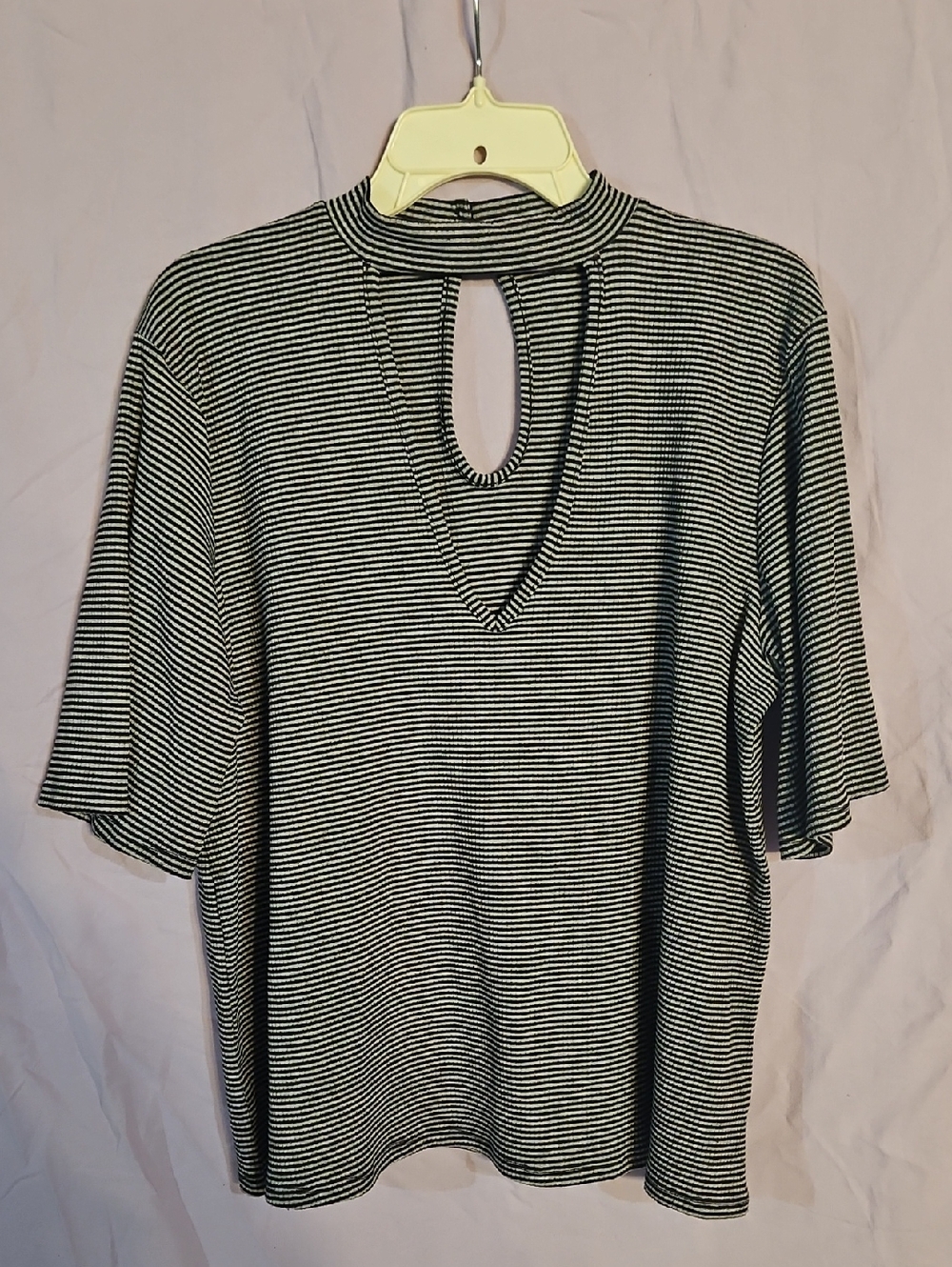 Asos Curve Cut-out Striped Tee